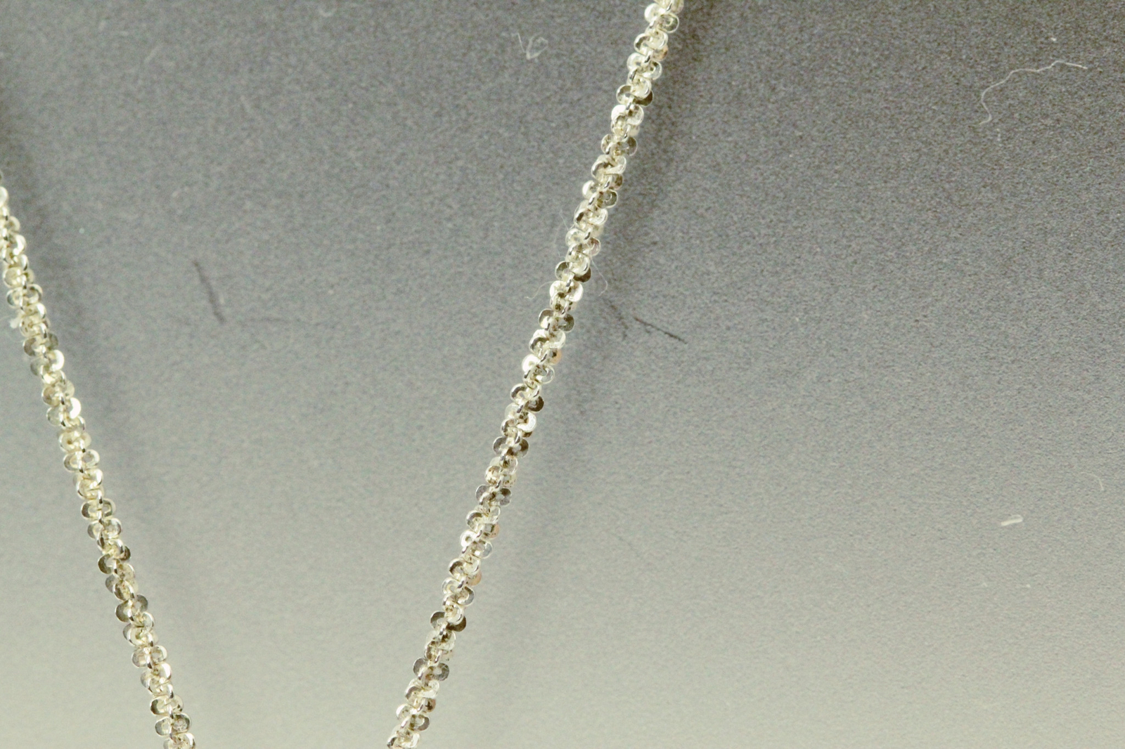 925 Sterling Silver Margarita Chain w Faux Druzy Pendant 7.6 grams 24″ (NEC5650)