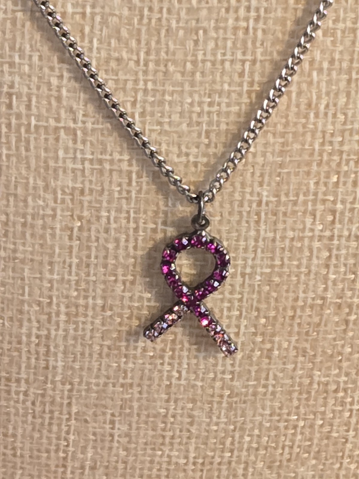 Sabika Breast Cancer Ribbom Necklace 2023
