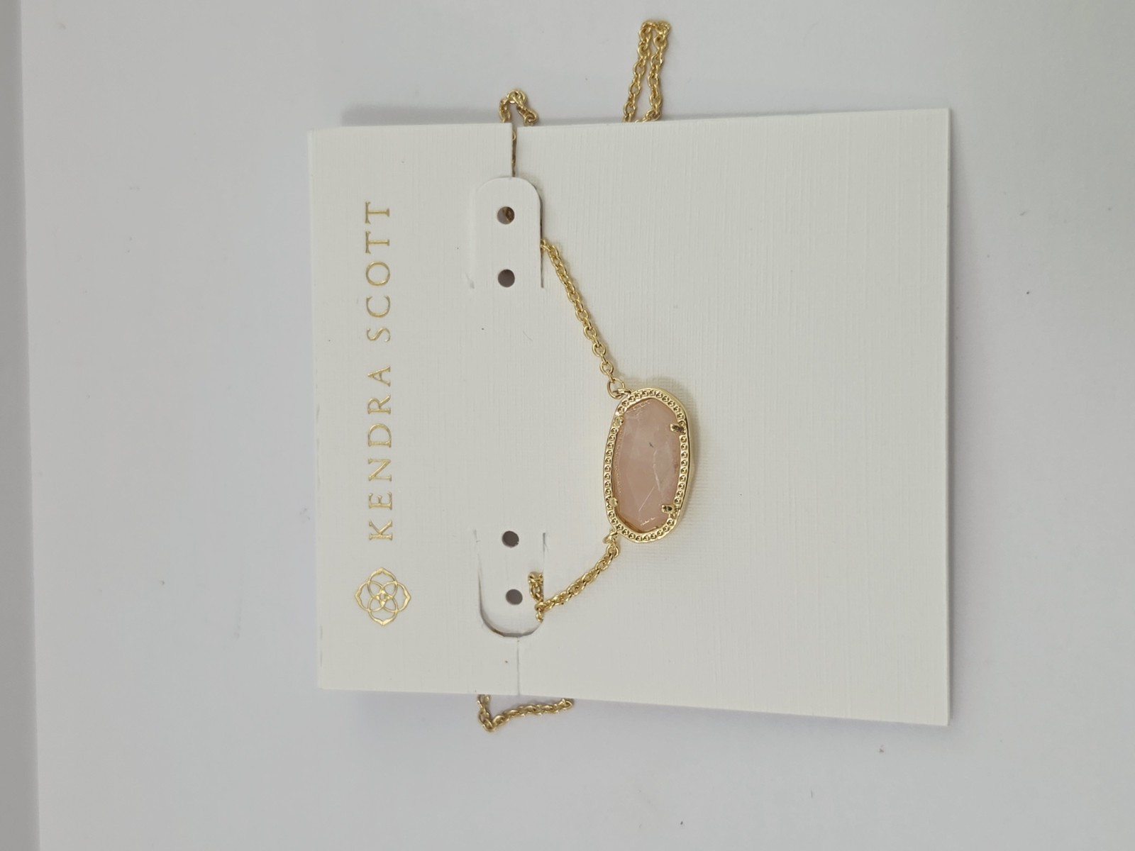 Kendra Scott Eva 14K Gold Over Brass Pendant Necklace – Rose Quartz