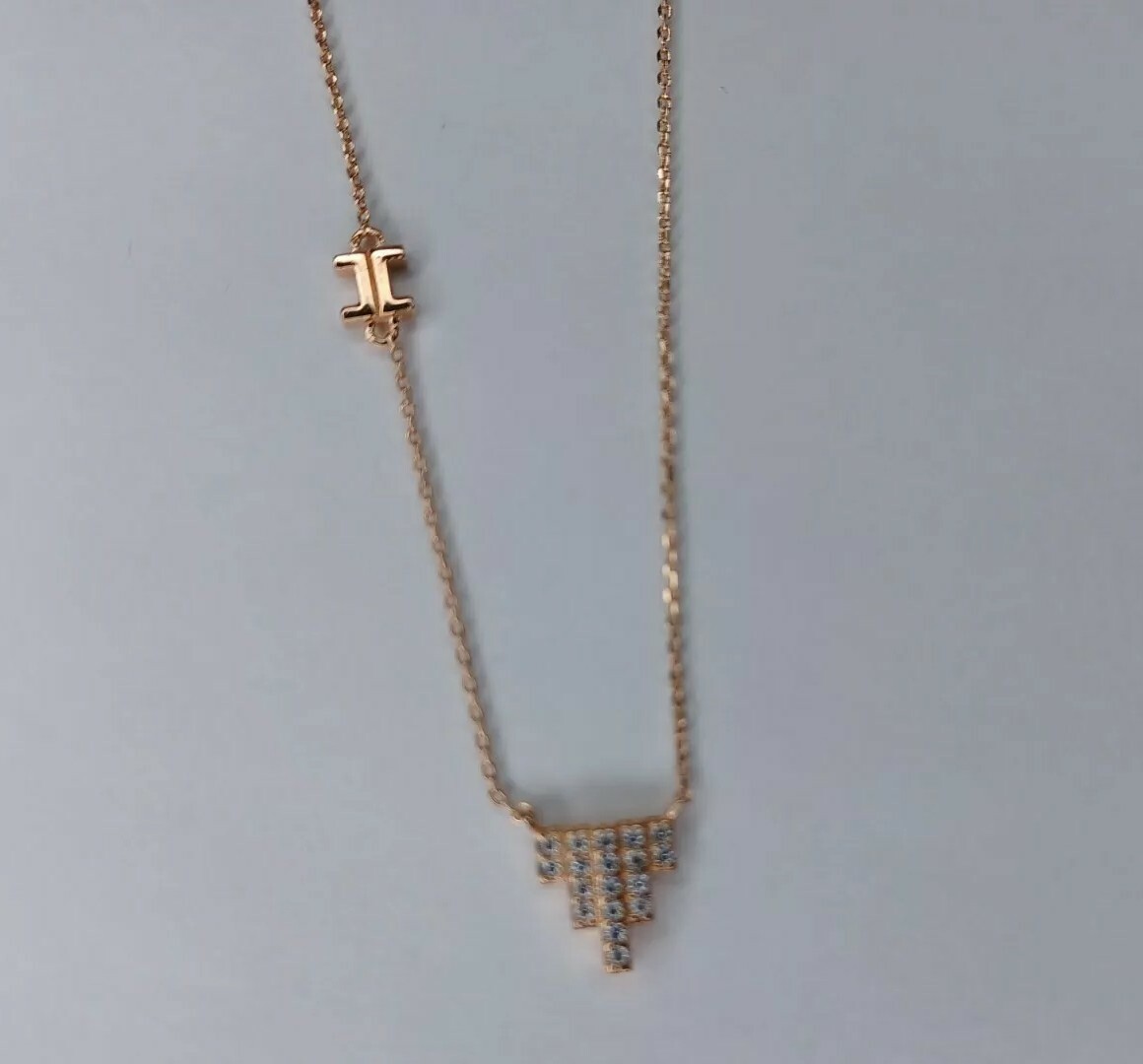 Rose Gold Tone 18 Inch Pendant Necklace