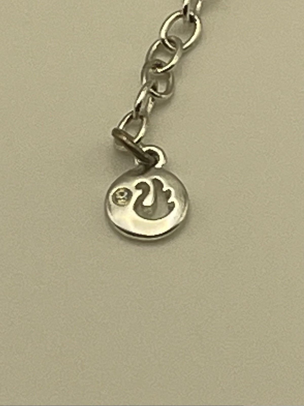 Swarovski Silver Tone Rhodium Finish necklace 16”