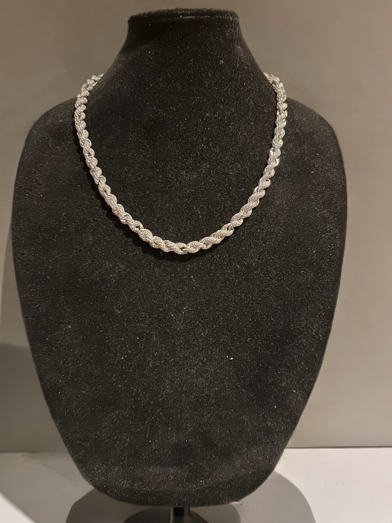 14k STAMPED 8mm ICE OUT Rope Chain Necklace 64ctw Lab Sim Diamond 150g+ HEAVY !