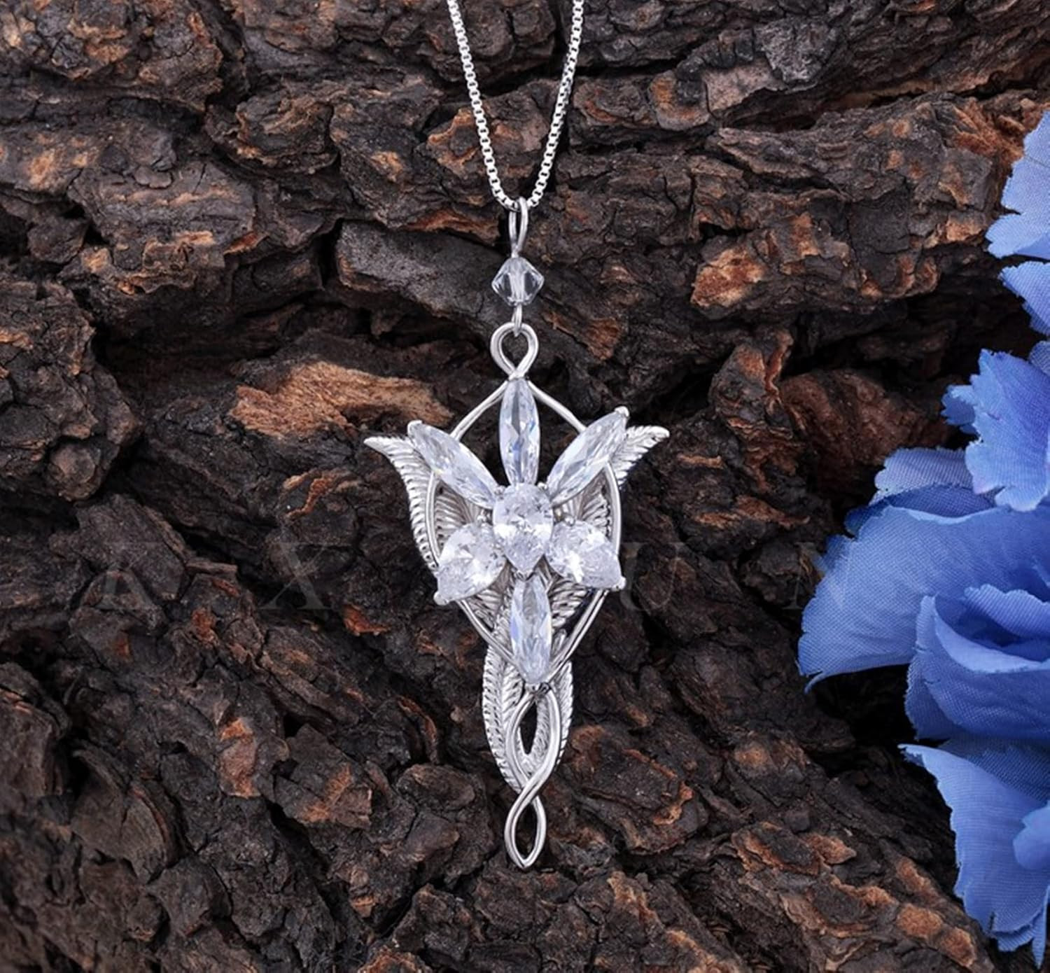 3 Set Lord of the Ring Elven Leaf Aragorn Arwen Evenstar Pendant Chain Necklace