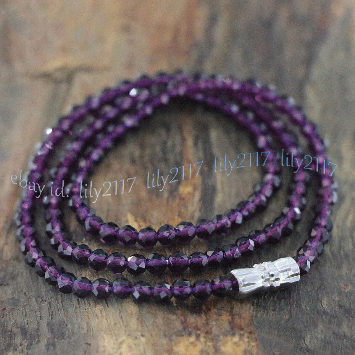 Faceted 3mm Bright Multicolor Spinel Crystal Round Gemstone Beads Necklace 18”