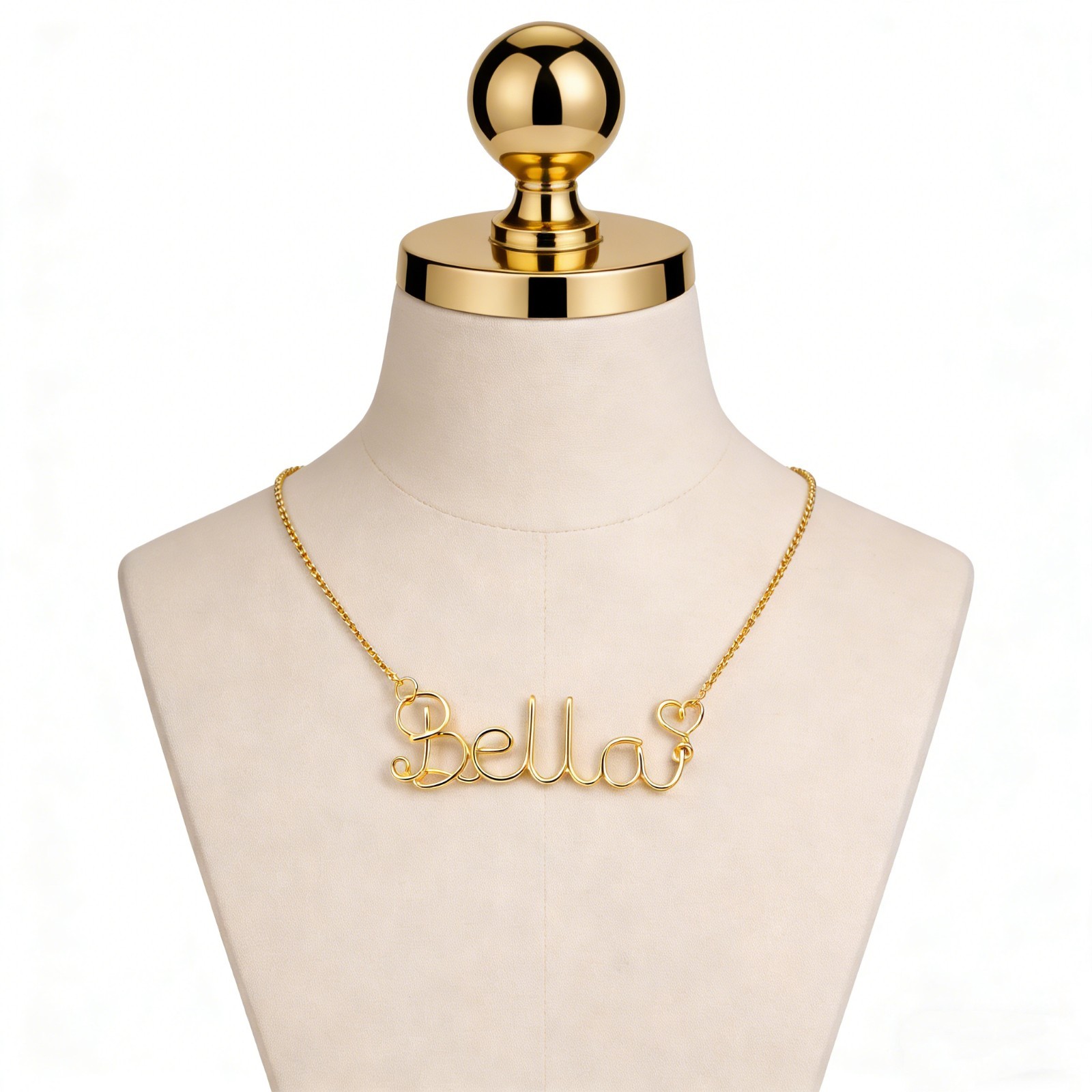 Personalized Name Necklace Gold Plated Stainless Steel Custom Jewelry