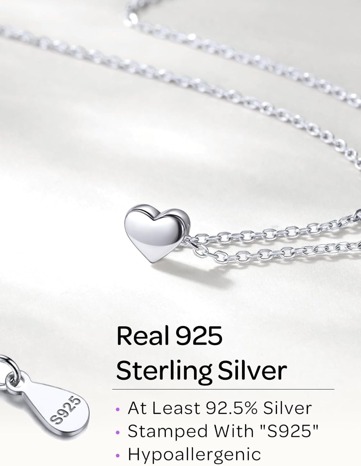 Hypoallergenic Sterling Silver Butterfly/Moon Necklace – Perfect Everyday Wear