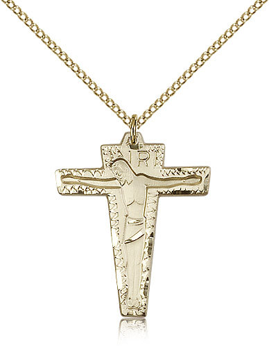 Gold Filled Crucifix Pendant For Women On 18 Chain – 30 Day Money Back Guara…