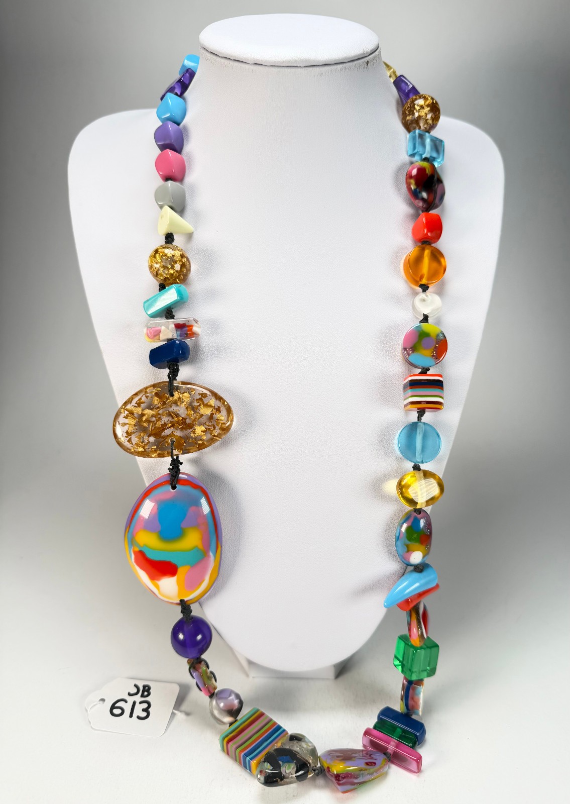 Jackie Brazil “Fusion” Mix Colours Long 110cm Bead Necklace ( N0040 )