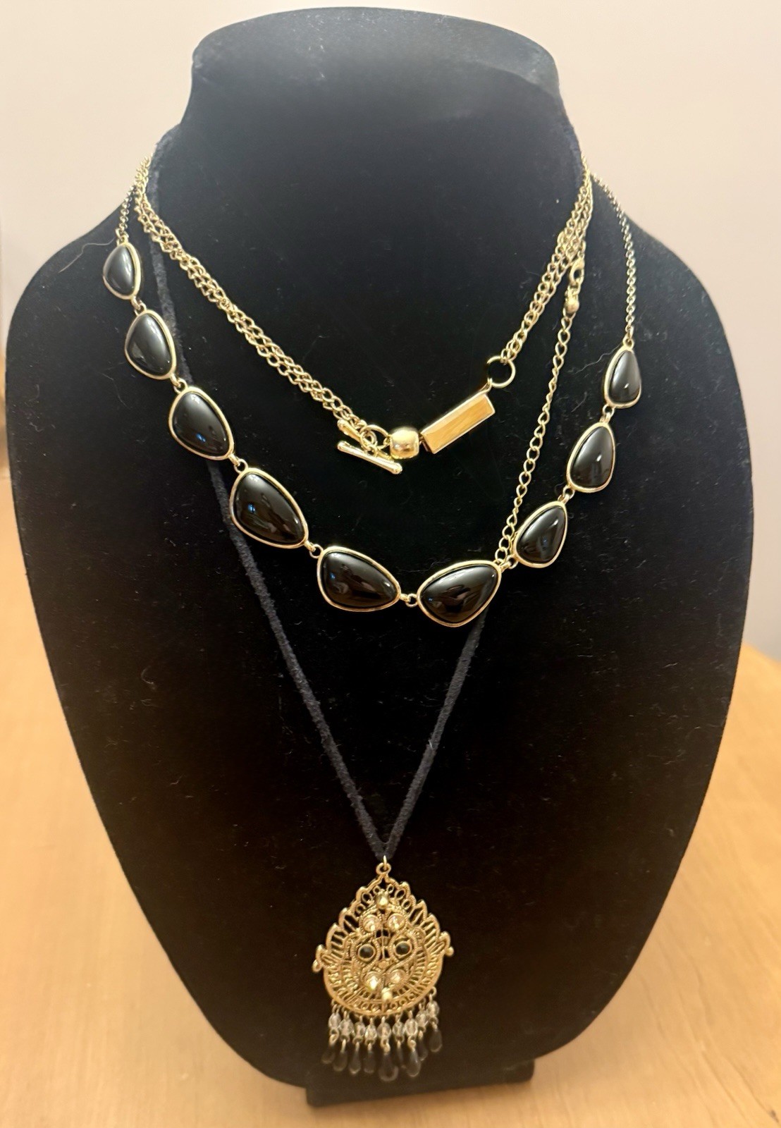 Black & Gold Statement Jewelry Collection –10 Pieces-Boho Geometric Costume Sets