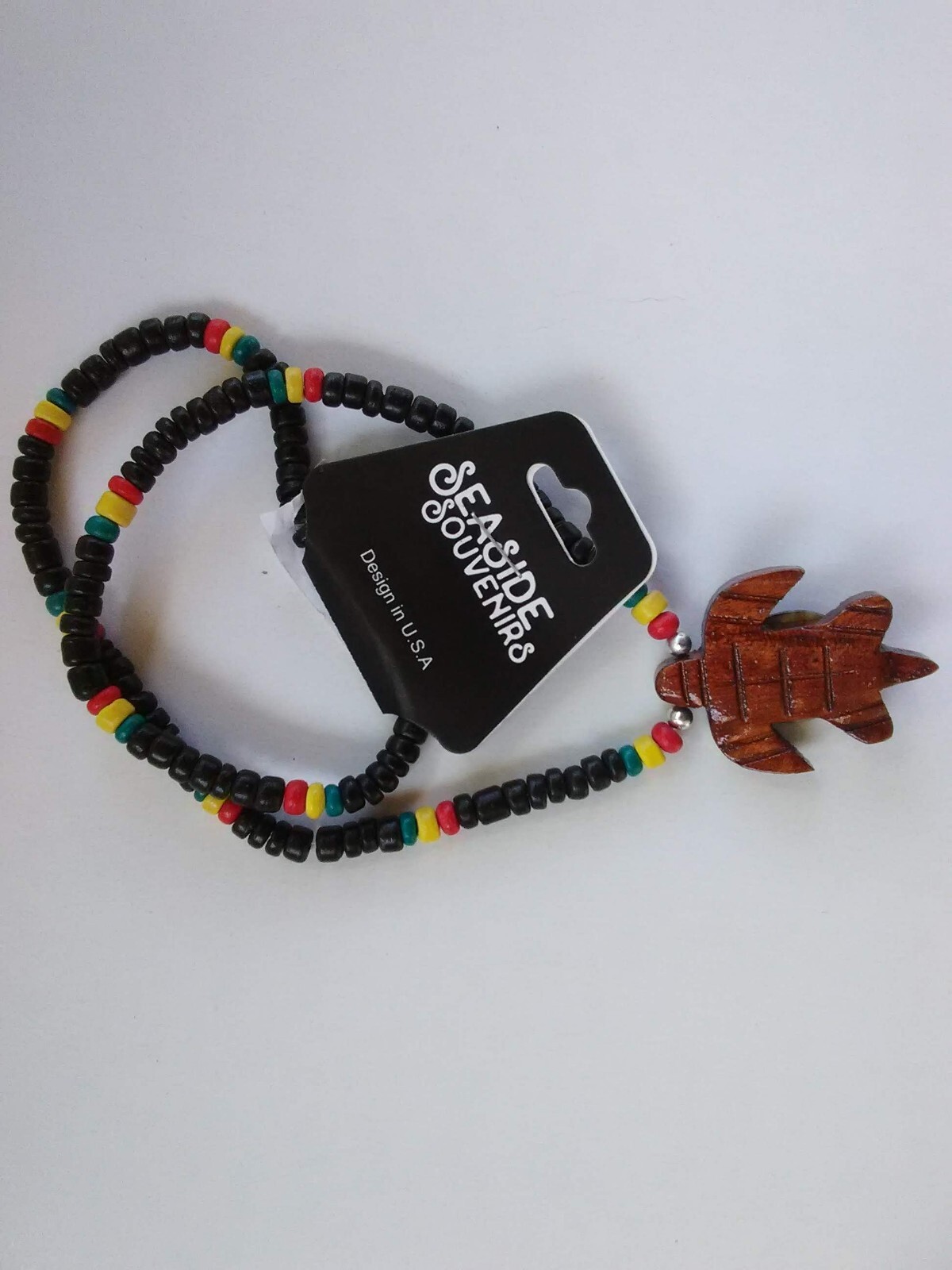 Turtle Limpet Rasta Necklace Coconut Ethnic Tribal Unisex 18″ USA Seller New