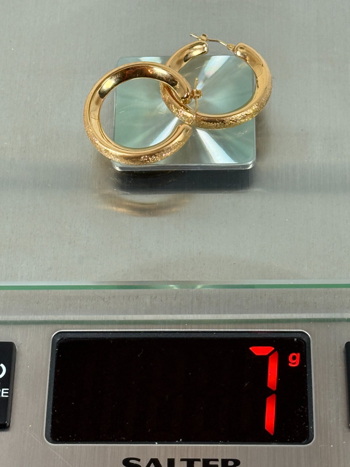 VOGA Collection 18K Gold Electroform Choice of FInish Hoop Earrings STARDUST