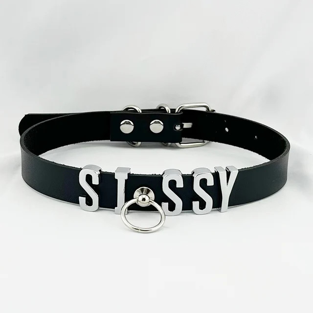 Collar BDSM Gift Pu Leather Custom Choker Necklace Punk DIY Chocker Party L7