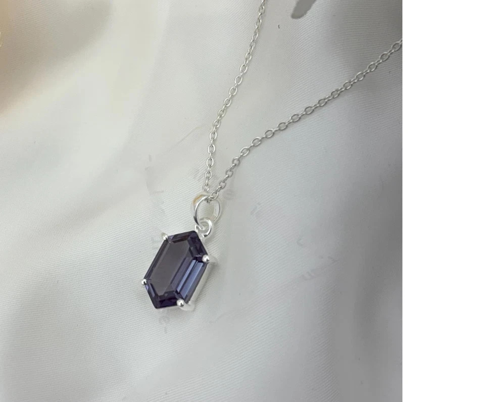 20 Ct AAA+Natural Color Change Alexandrite Certified Gemstone Pendant 925 Silver