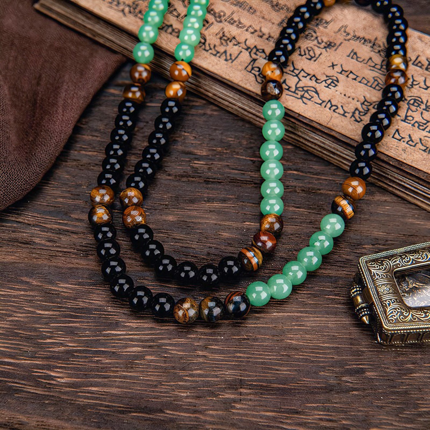 Money Attraction Necklace & Tiger Eye Pendant Healing Crystal Stone Jewelry Gift
