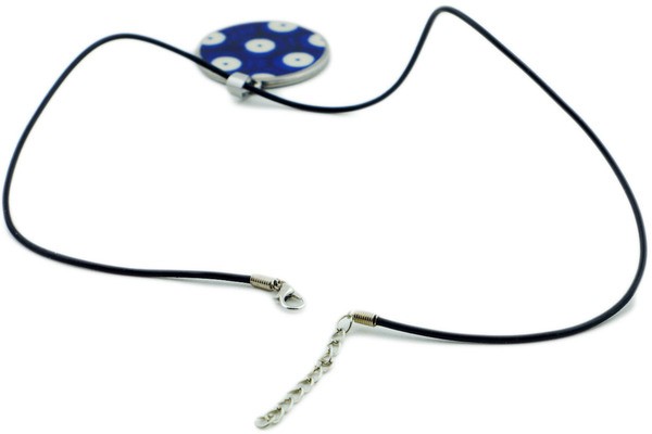 Ceramic, Metal, Cord Necklace 11″ Blue Eyes-Artisanimports|10933