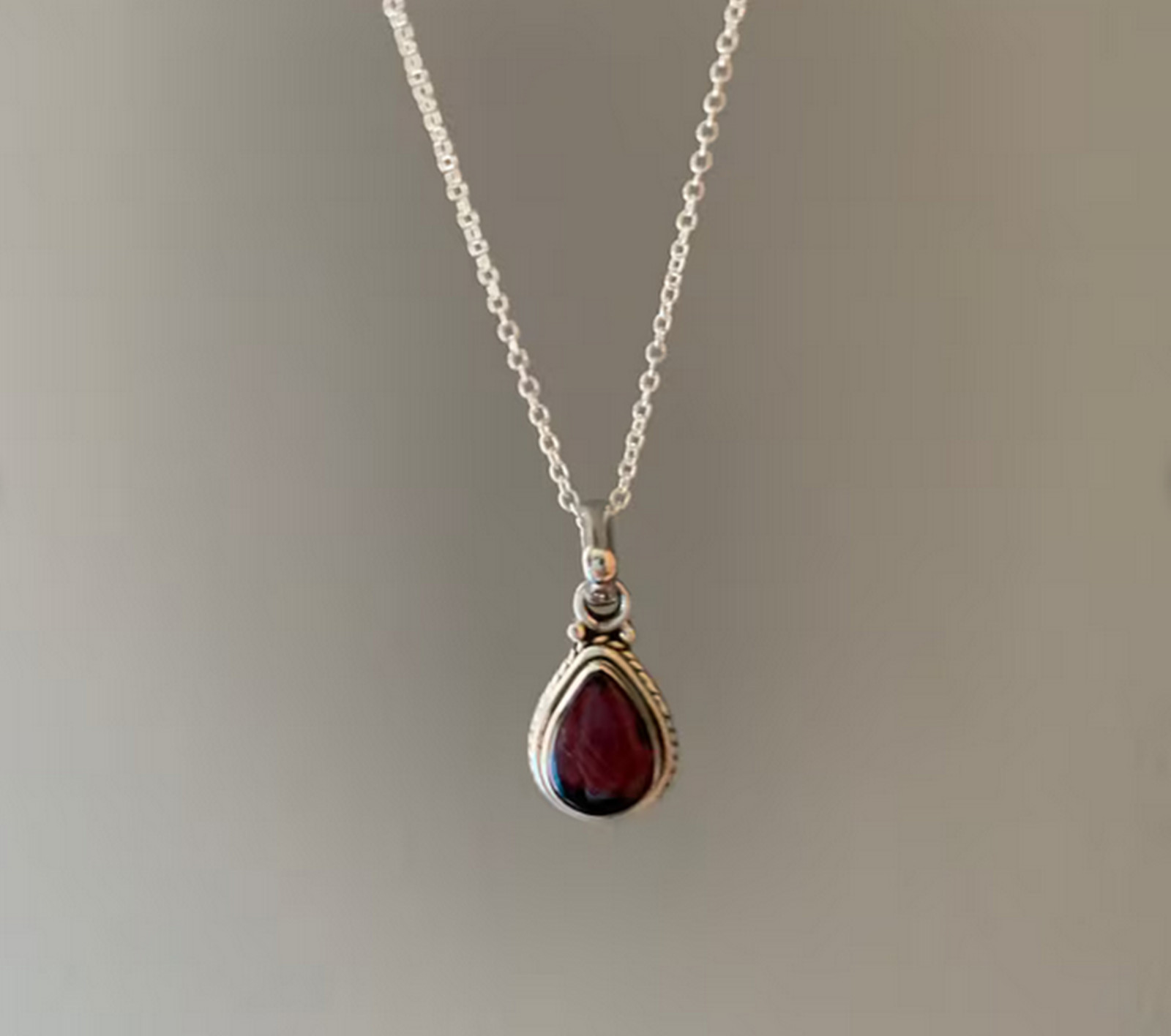 Garnet Handmade Designer Pendant 925 Sterling Silver jewelry Gift For Her
