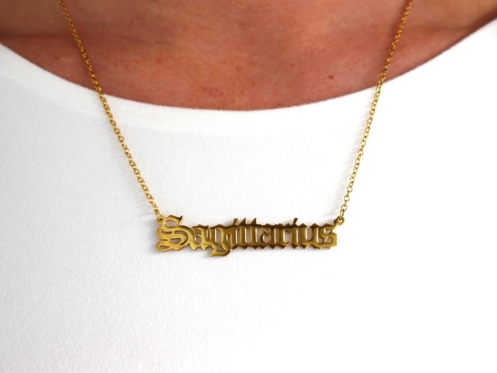 BEST SELLER HOROSCOPE TIKTOK JEWELLERY: Star Sign Retro 18K Gold Zodiac Necklace