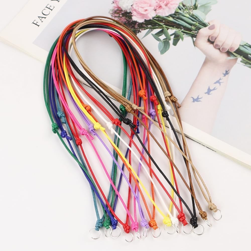 32pcs Handmade Craft Choker Necklace Cord for Pendant Adjustable Knotted with…