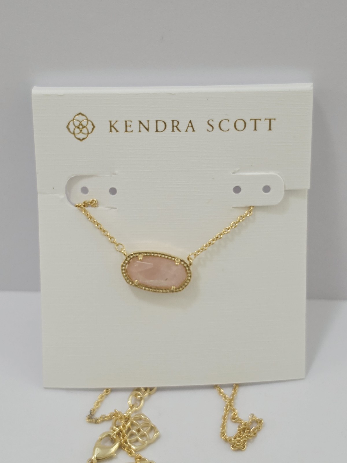 Kendra Scott Eva 14K Gold Over Brass Pendant Necklace – Rose Quartz