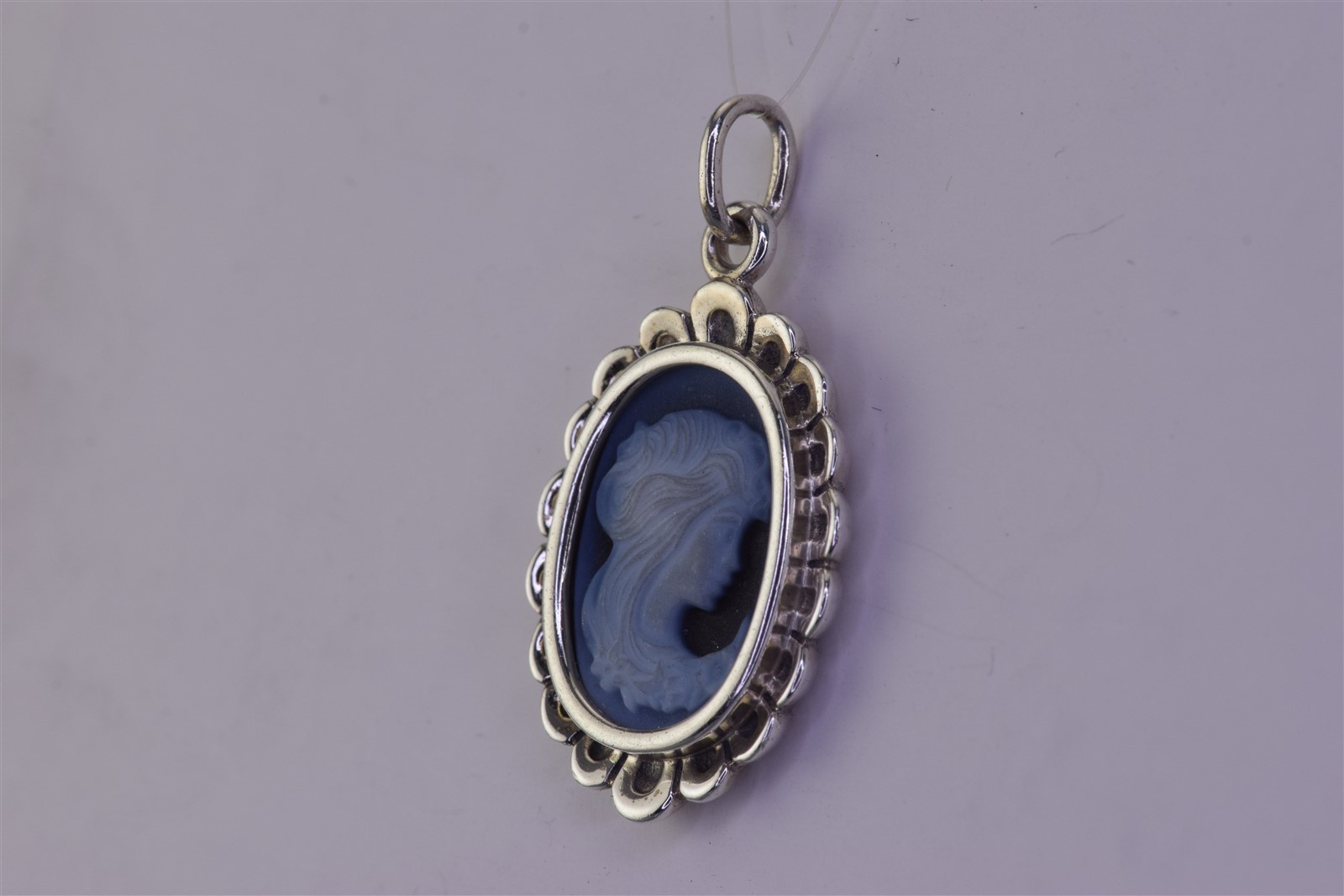 RARE PANDORA Sterling Silver 29mm x 19mm Carved Cameo ALE 925 Pendant