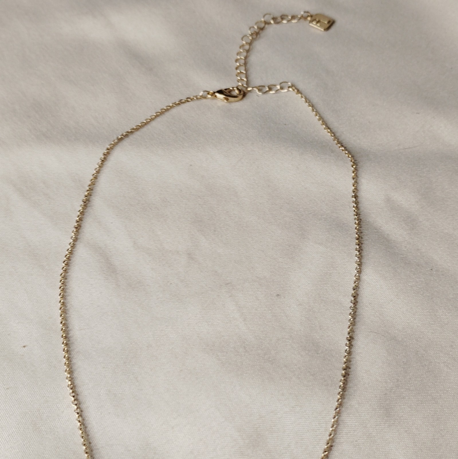 Park Lane Gold Tone Pave Crystal Curved Bar Necklace Signed Adjustable