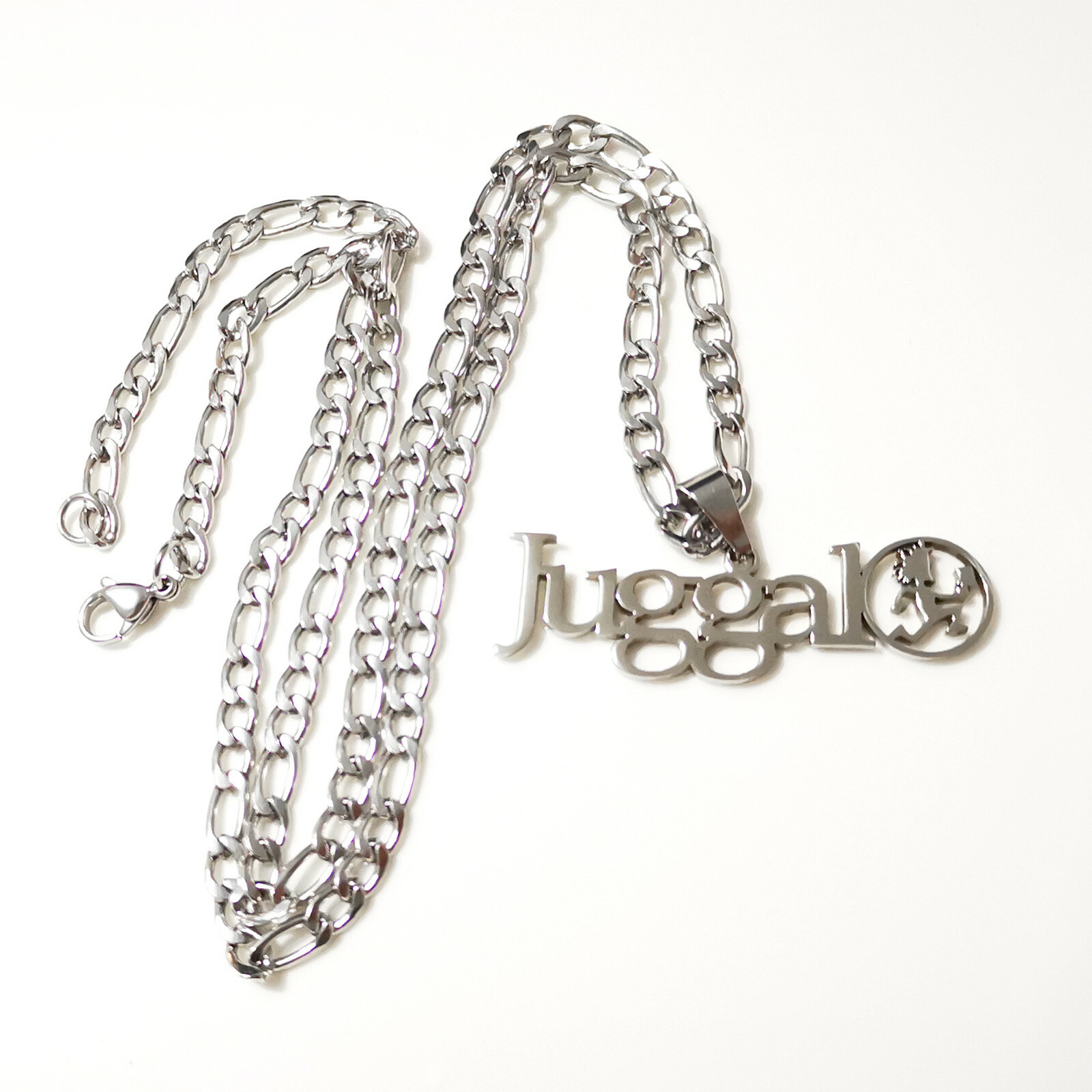 juggalo ICP STAINLESS STEEL PENDANT & 24IN NECKLACE figaro chain