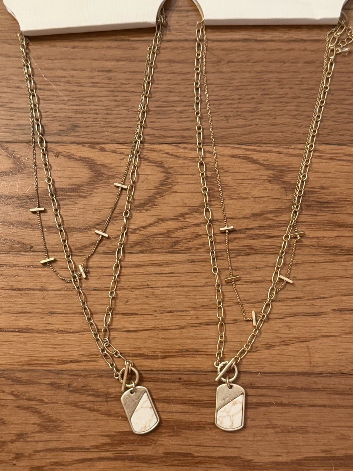 2 a.n.a gold tone toggle pendant necklace in gold