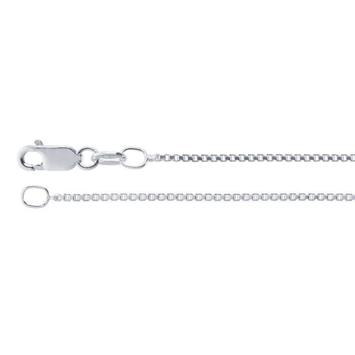 Sterling Silver 1.2mm Venetian Box Chain, choose you length