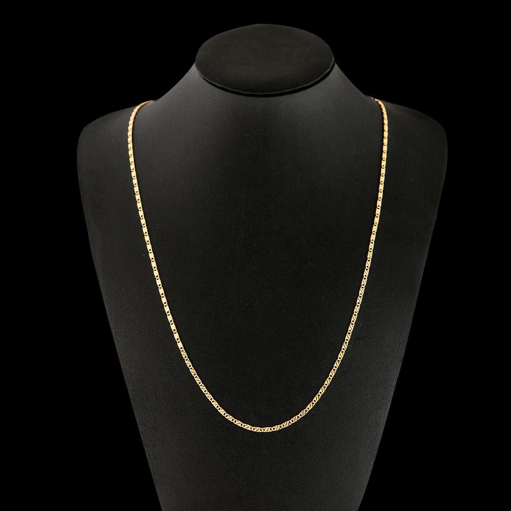 925 Sterling Silver 2MM Italian Flat Mariner Link Chain Necklace, Anchor, Gift