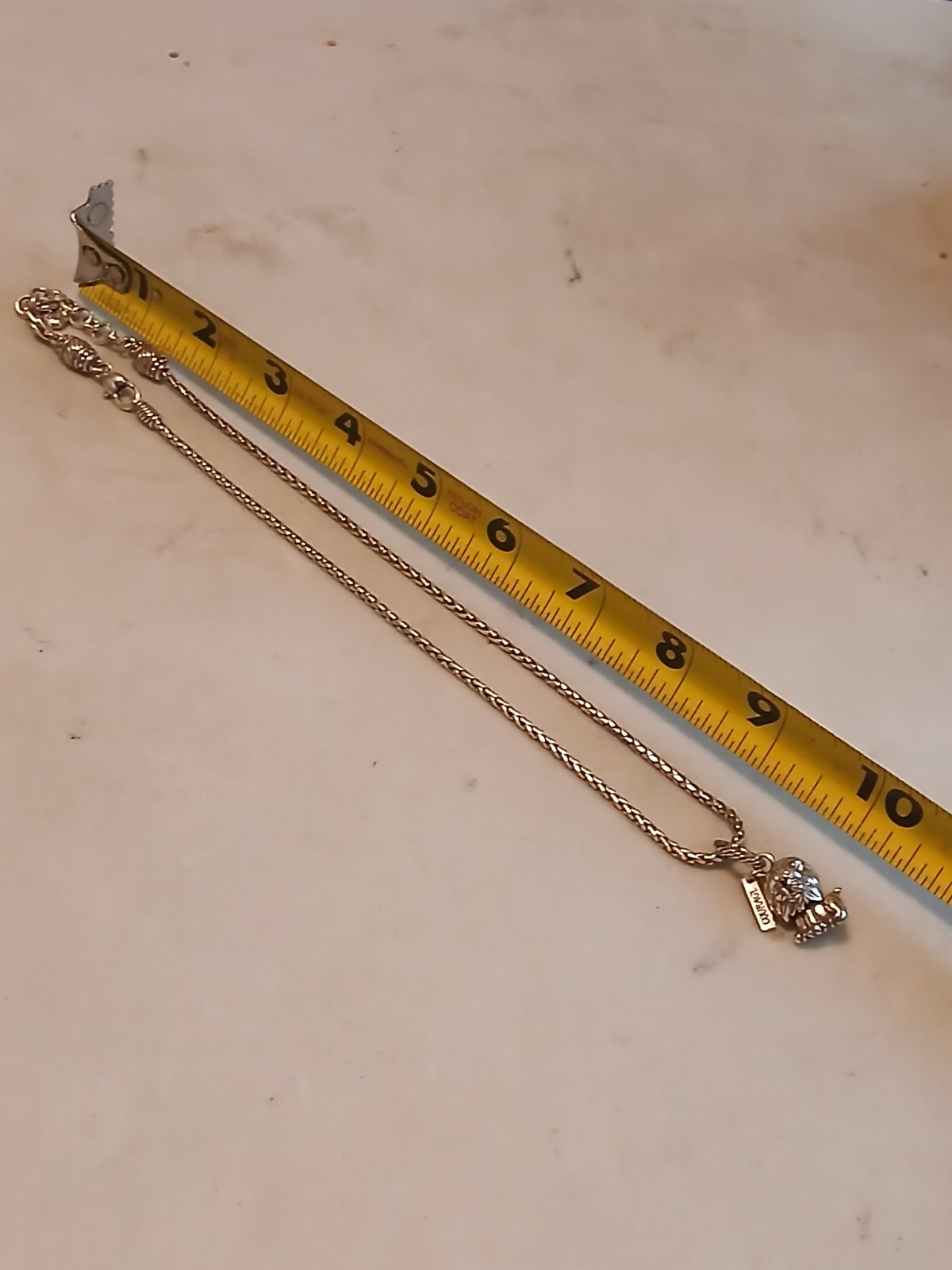 Ladies BRIGHTON SILVER NECKLACE LION COURAGE CHARM PENDANT EXCELLENT CONDITION