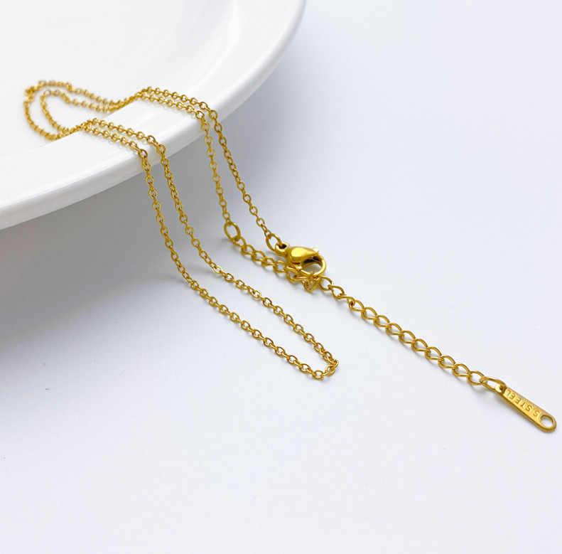 2Pcs Silver/Gold Stainless Steel 2mm Width O-Link Necklace Fashion Jewelry Chain