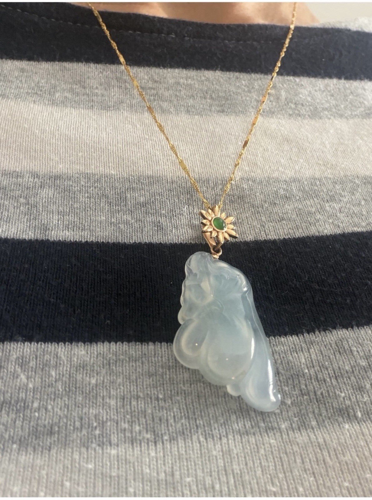 Natural Burmese Grade A Jadeite Pendant – Butterfly Fairy Design（no chain）