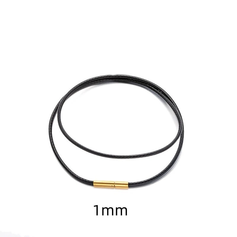 Leather Cord Necklace Black Brown (1 to 3mm) Bayonet Clasp Surfer Choker Unisex