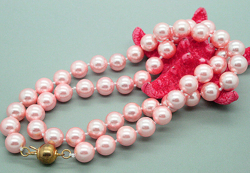 16″ 18″ 25″36″ Women’s 8mm South Sea Shell Pearl Smooth Round Beads Necklace AAA