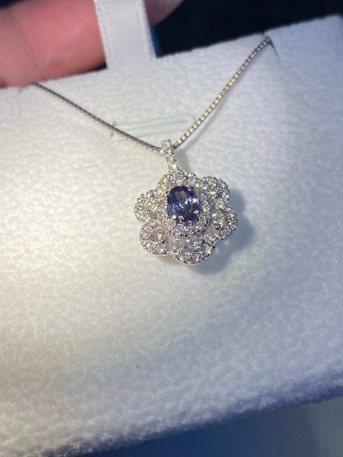 [jerseychou] Natural alexandrite 0.45 ct ,pt850~pt950 , TGC