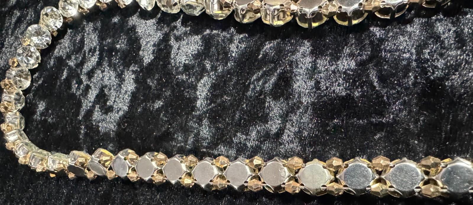 Tennis Necklace Chain White Colorless Rhinestone Silver Gold Round 10 m 24.5 in