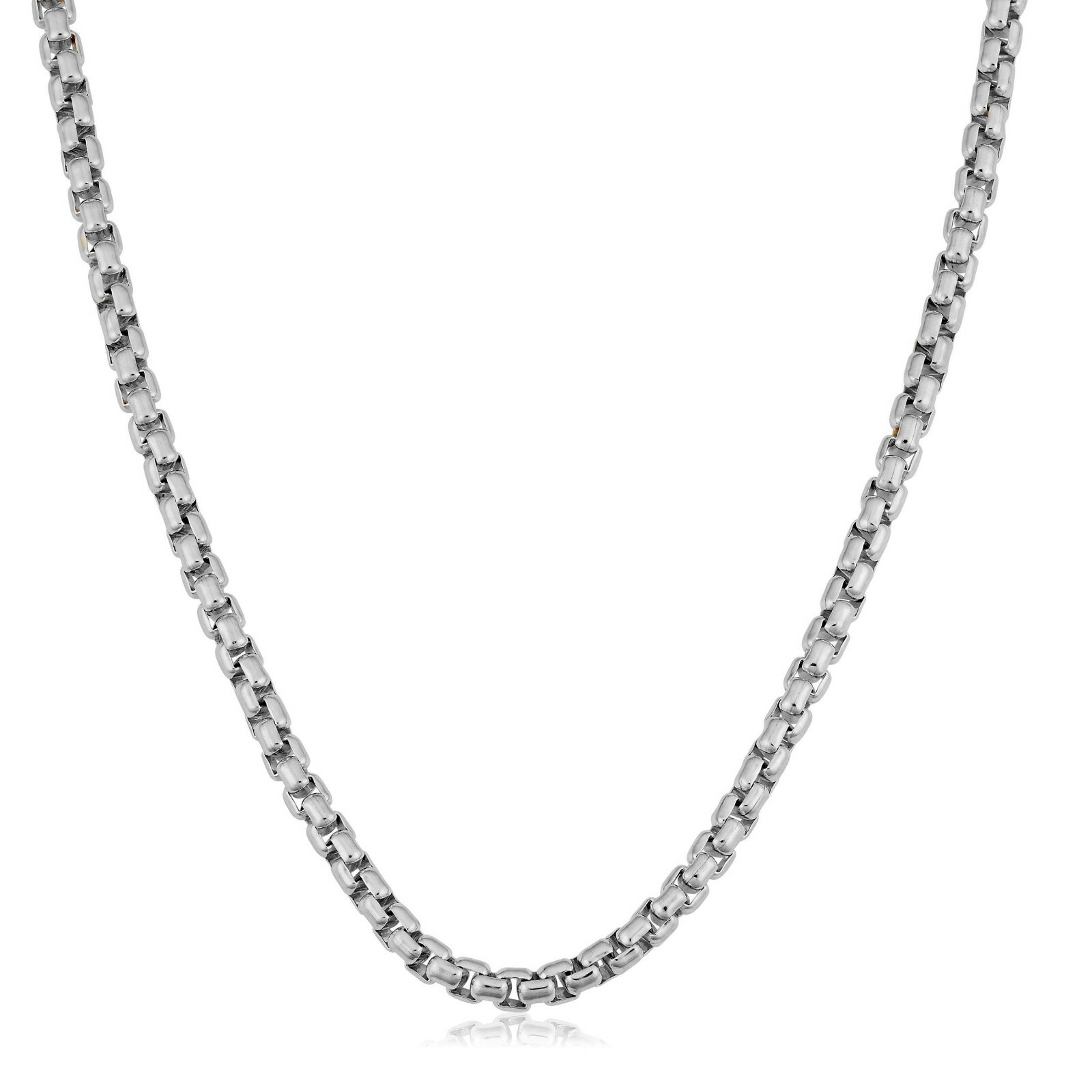 Verona Jewelers Sterling Silver 1.5MM Classic Italian Round Box Chain Necklace