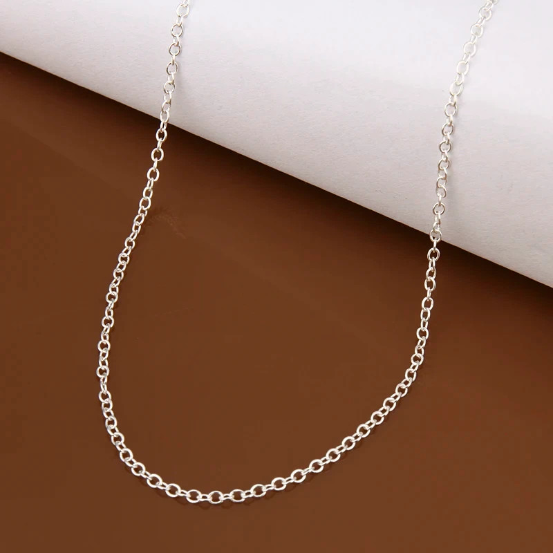 1 mm rolo 18 inch Rolo Chain, 925 Sterling Silver with lobster clasp