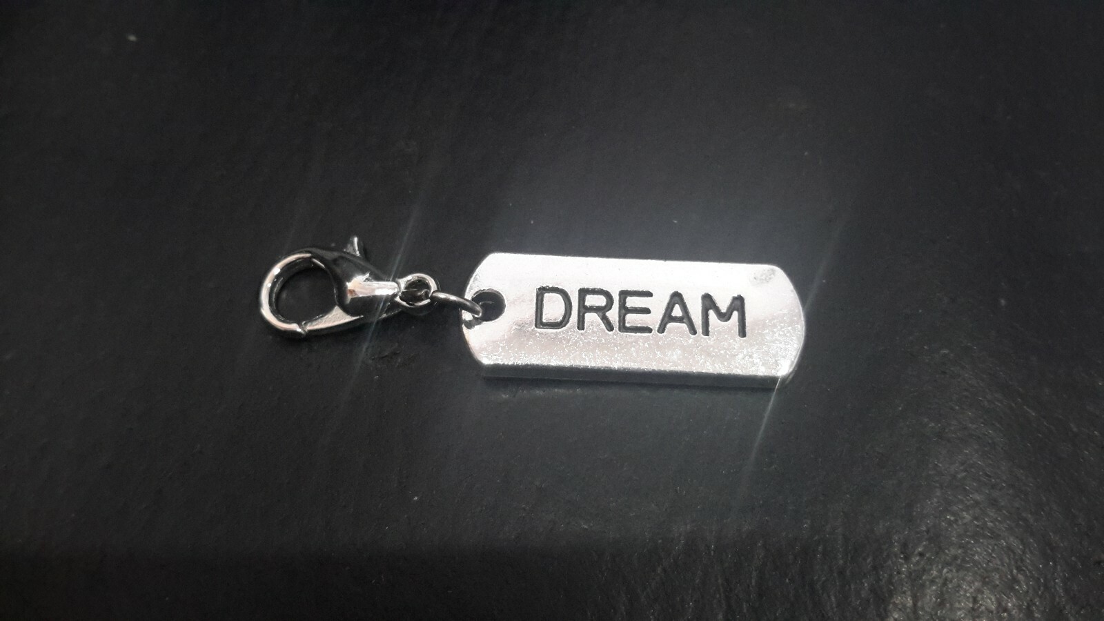 Tibetan Style Pendant , Dream, 8x21x2mm, 5 pce,Antique Silver, Free Post