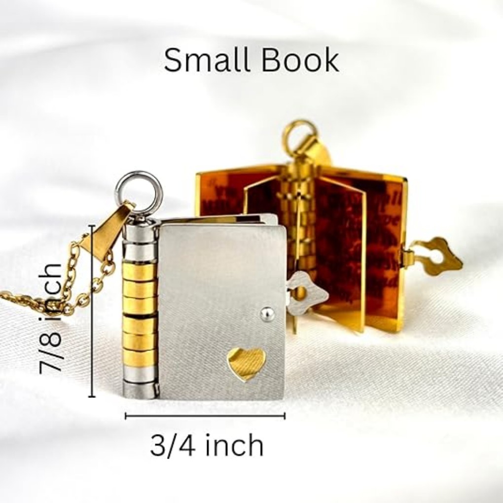 Valentines Day-Book Necklace for grandson/Granddaughter/Daughter/Son/sweetheart