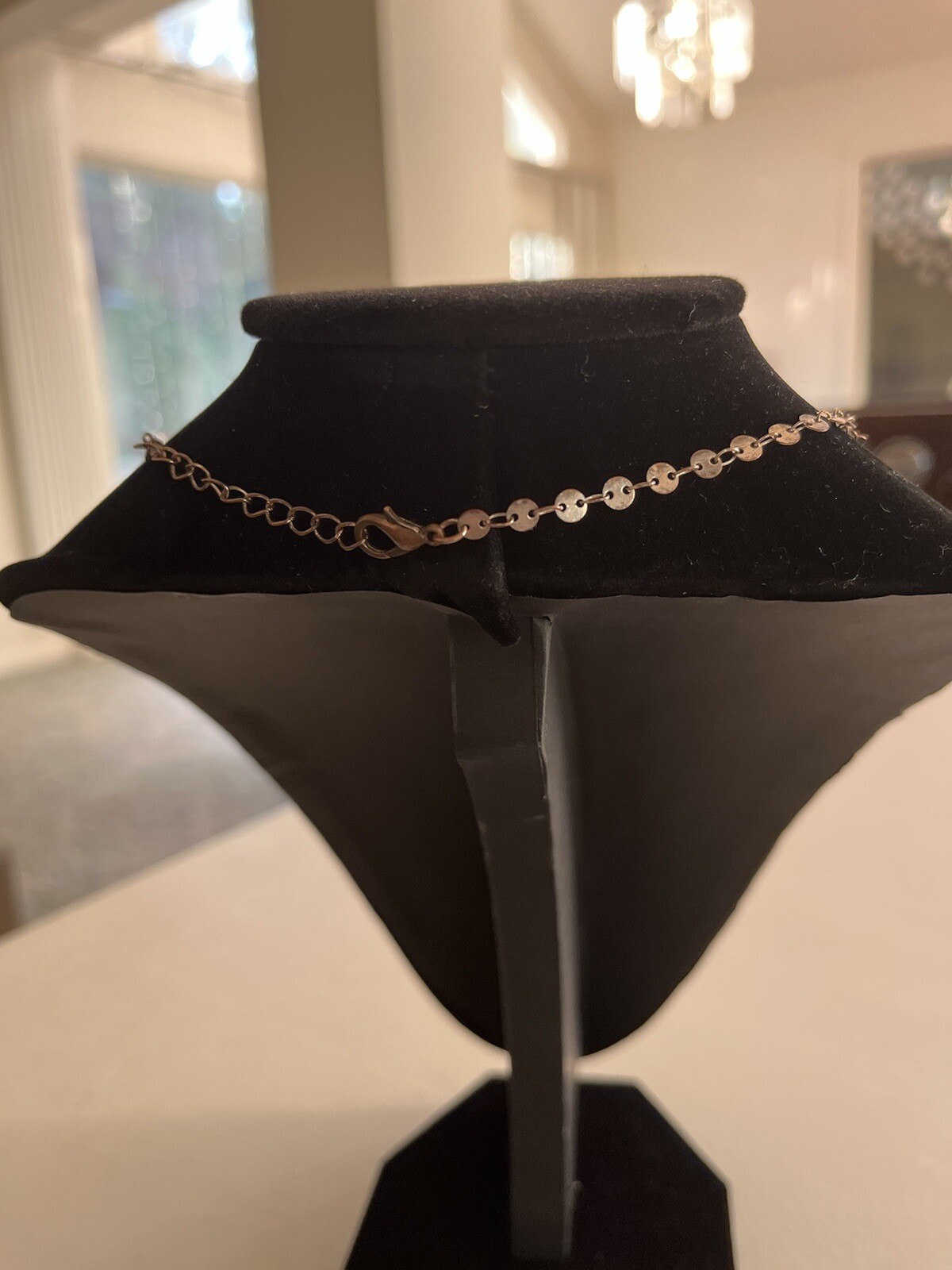 Women Fashion Bronze Overlap Circle Chocker Necklace Jewelry