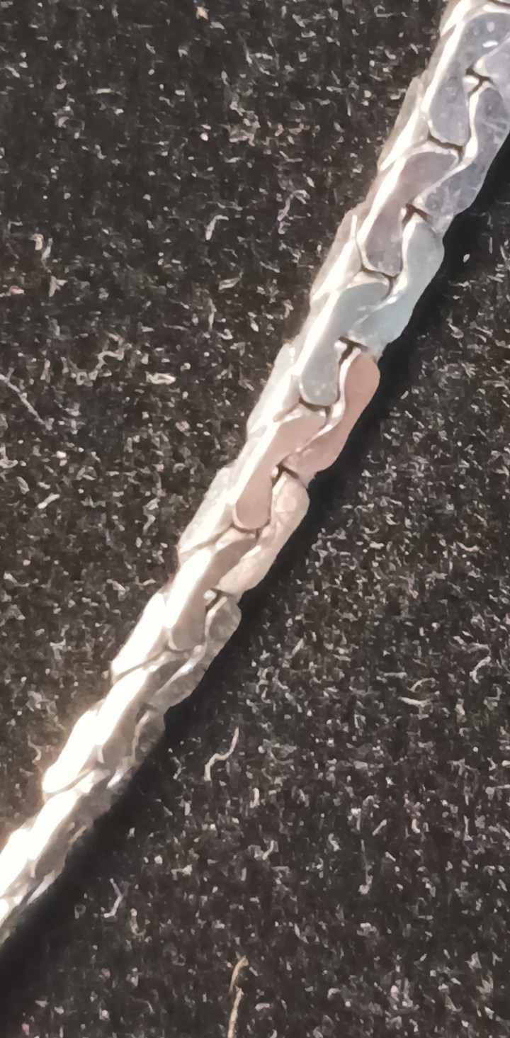 Silver Tone Flat Herringbone Style Chain Necklace 15” Non Magnetic Classic