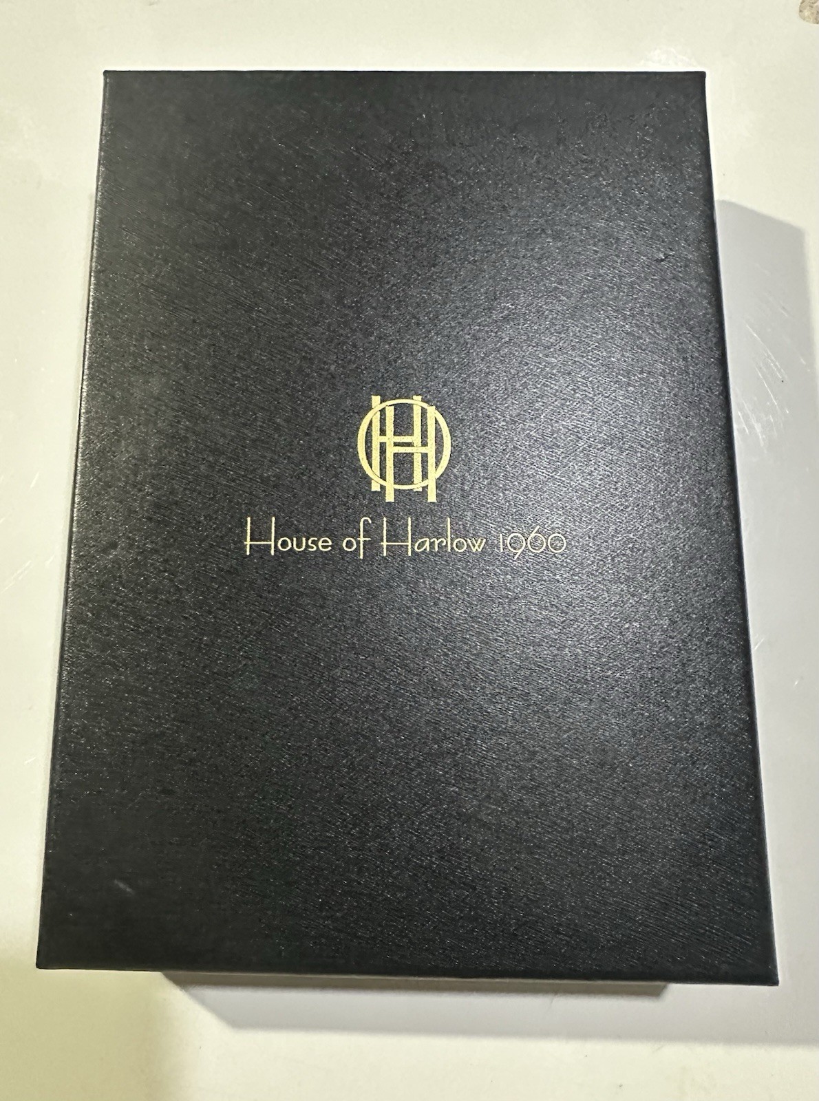 New ! House of Harlow 1960 Gold Paper Clip Necklace 14K Gold Plated