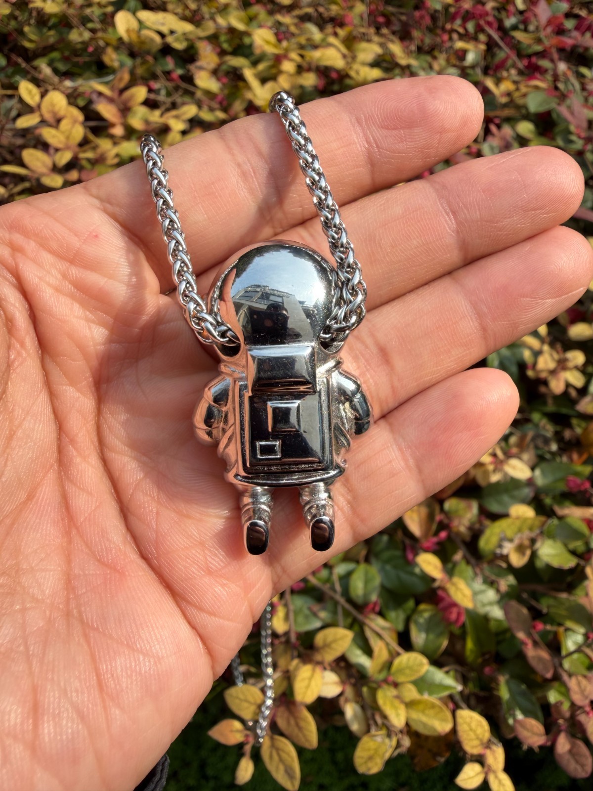 Astronaut Meteorite Pendant Necklace for Men Women Space Jewelry Unique Gift