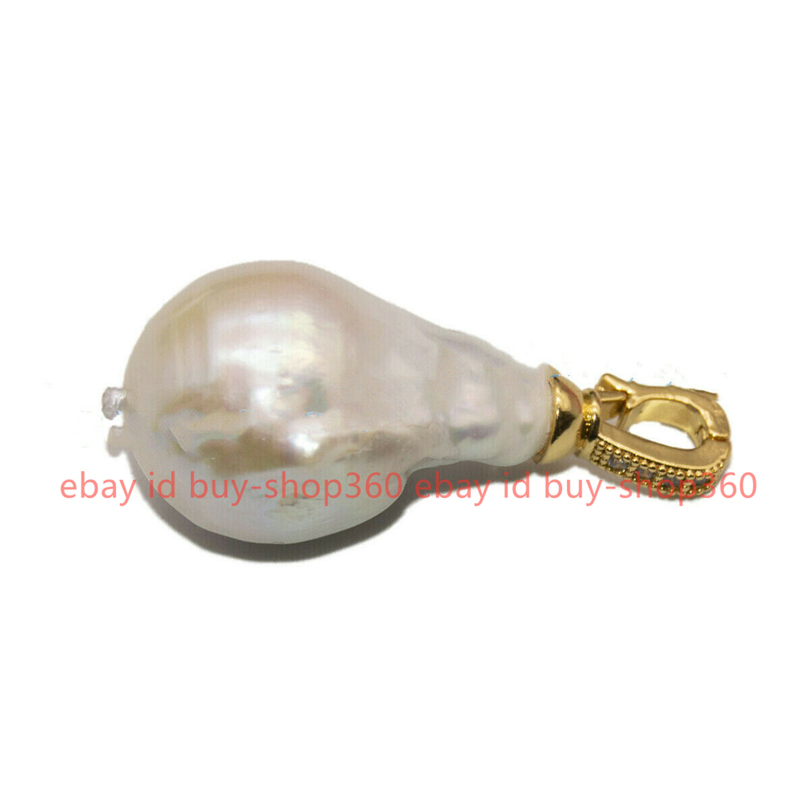 Huge 15x20mm Real Natural White Keshi Baroque Pearl Pendant