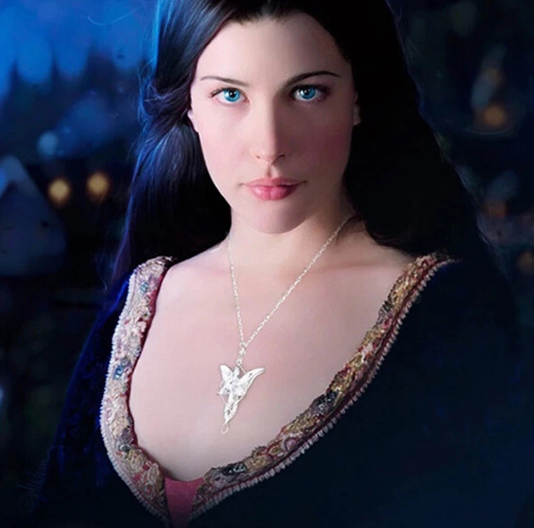 Lord Of the Rings Evenstar Silver Necklace Arwen Aragorn Elven LOTR + Gift Bag