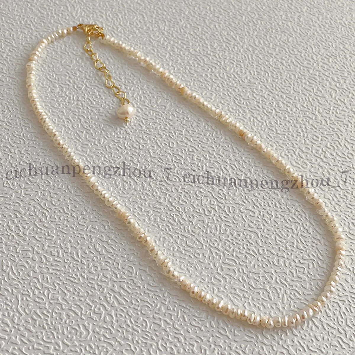 Small 3-4mm White Freshwater Mini Beads Baroque Pearl Necklace 14-36 inch
