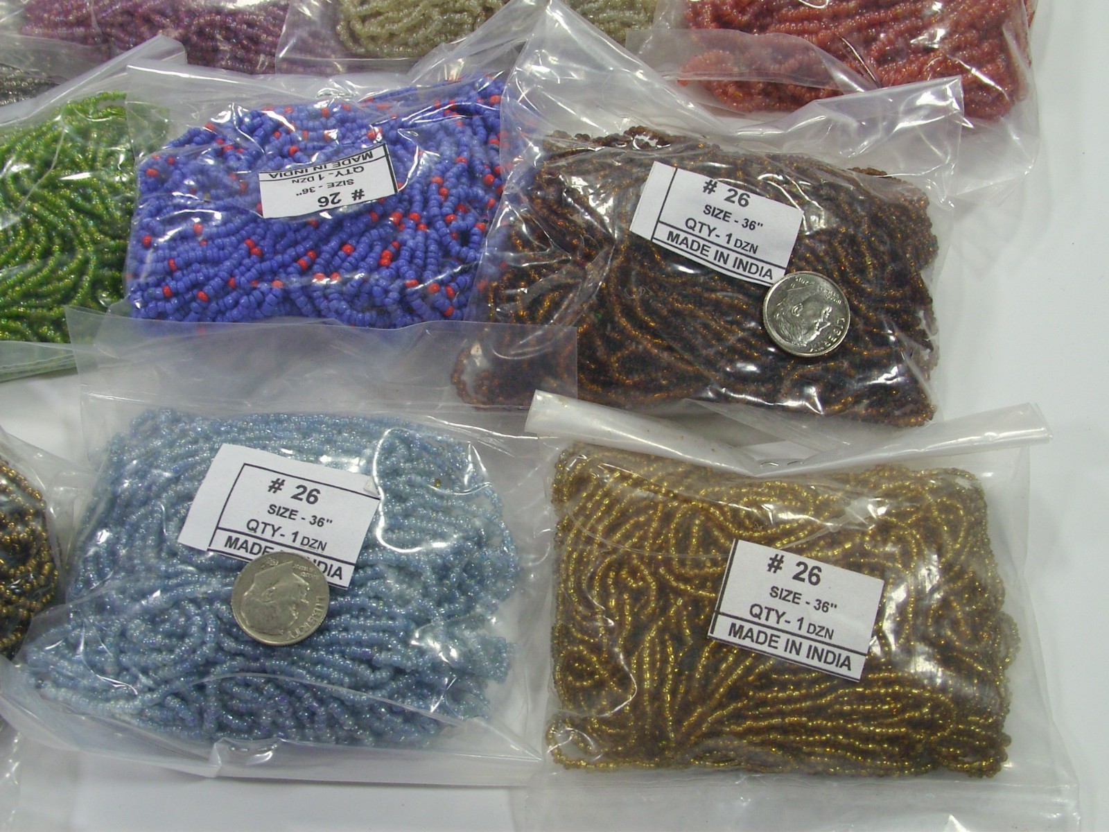 100 Strands 36″ Glass Seed Bead Necklaces Wholesale Bulk Lot Clearance (NP-43C)