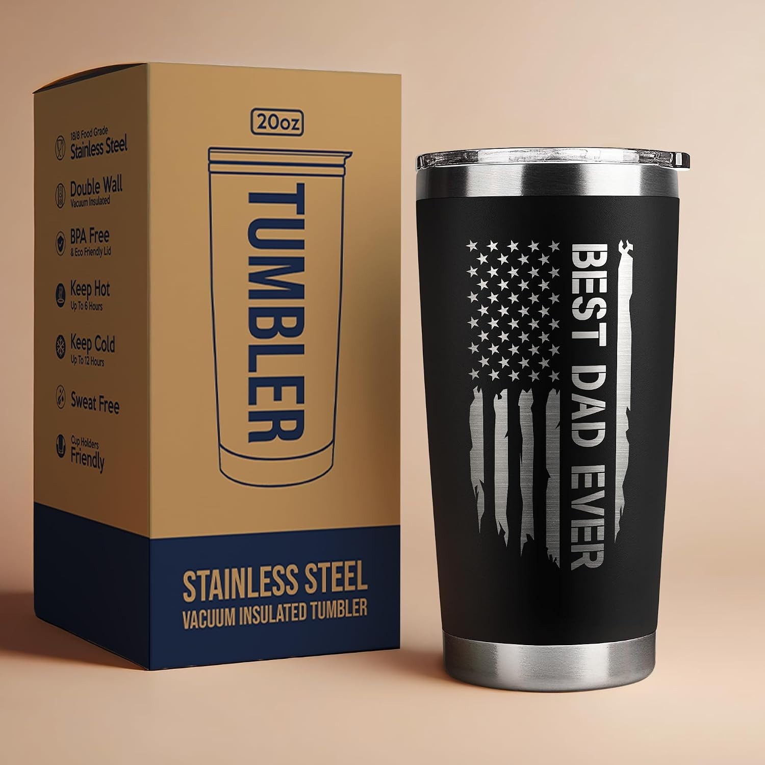 Stylish 20 Oz Insulated Tumbler for Dads – Perfect Birthday & Father’s Day Gift