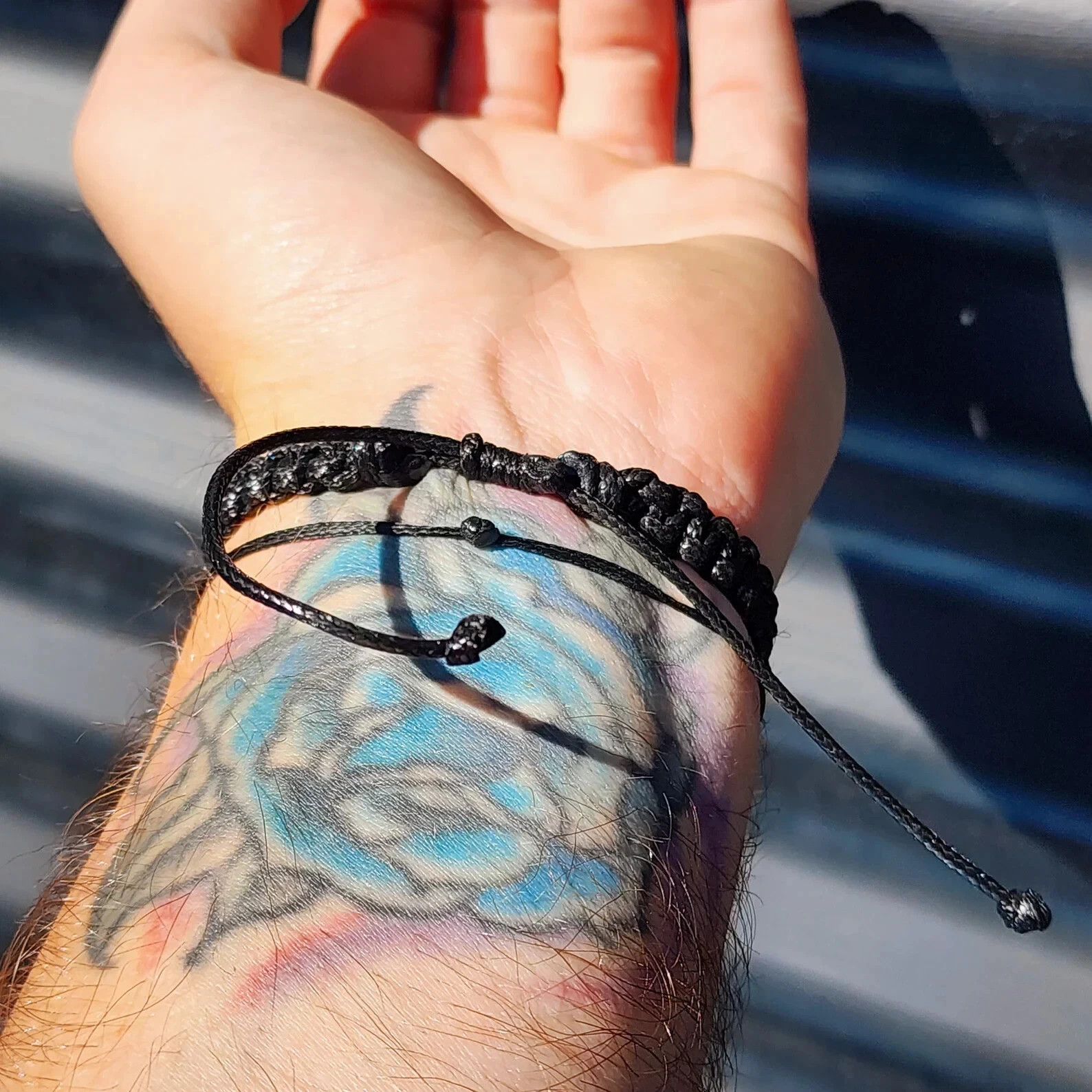 Raw Black Tourmaline Bracelet Healing Protection Strength Bracelet Handmade